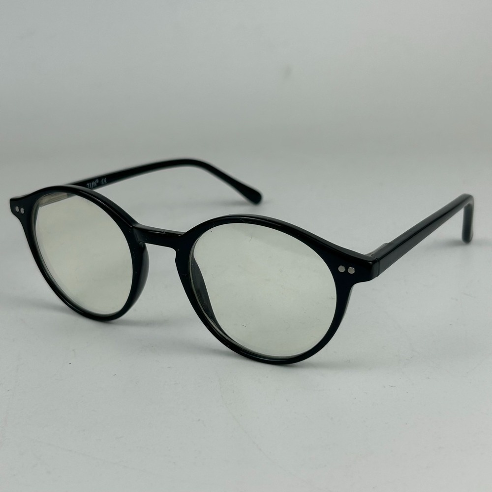 TIJN 761-T15 Unisex Adults Eyeglasses Frame Black Plastic Full Rim 48-22-145 mm